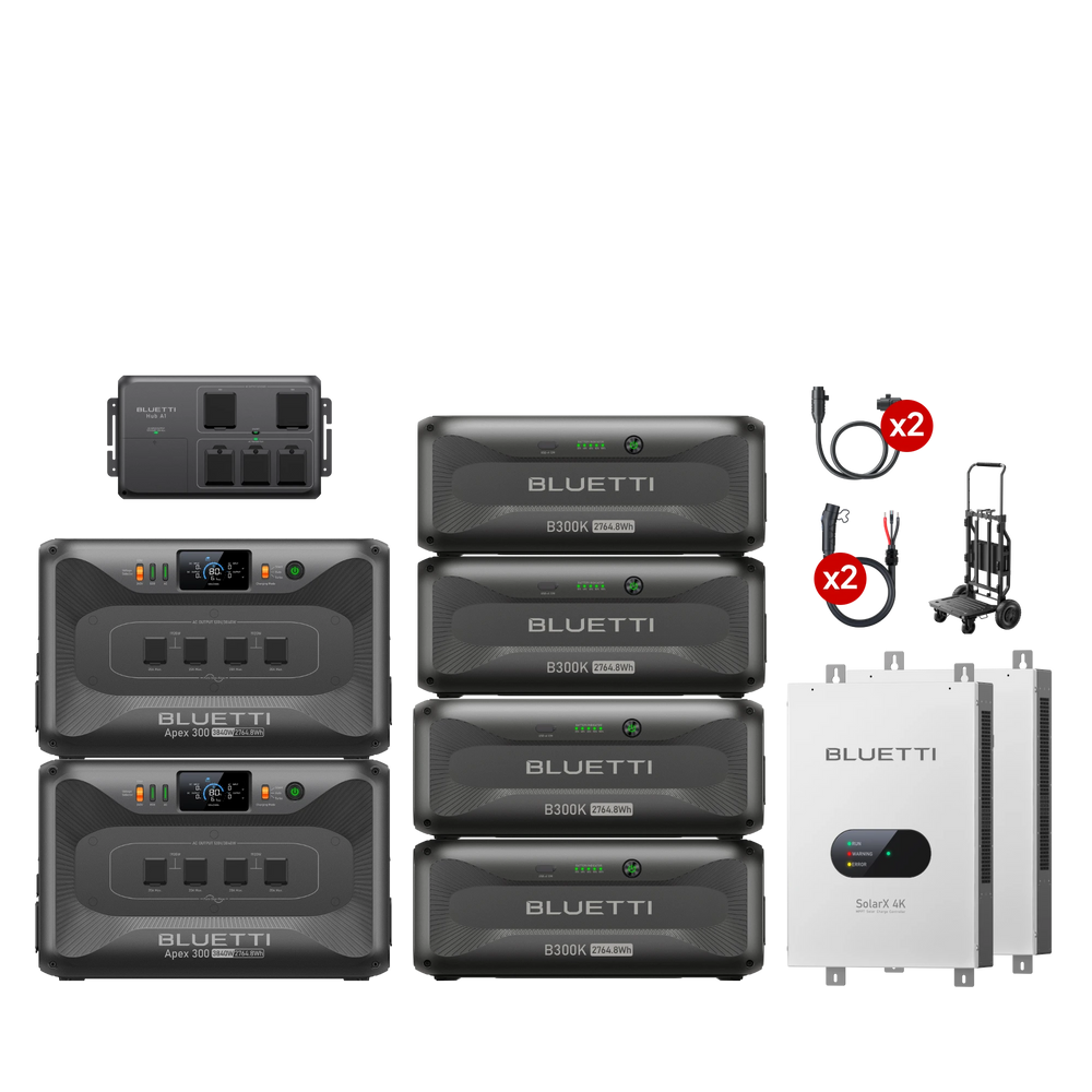 2*Apex 300+4*B300K+Hub A1+2*Solar 4K + Foldable Trolley